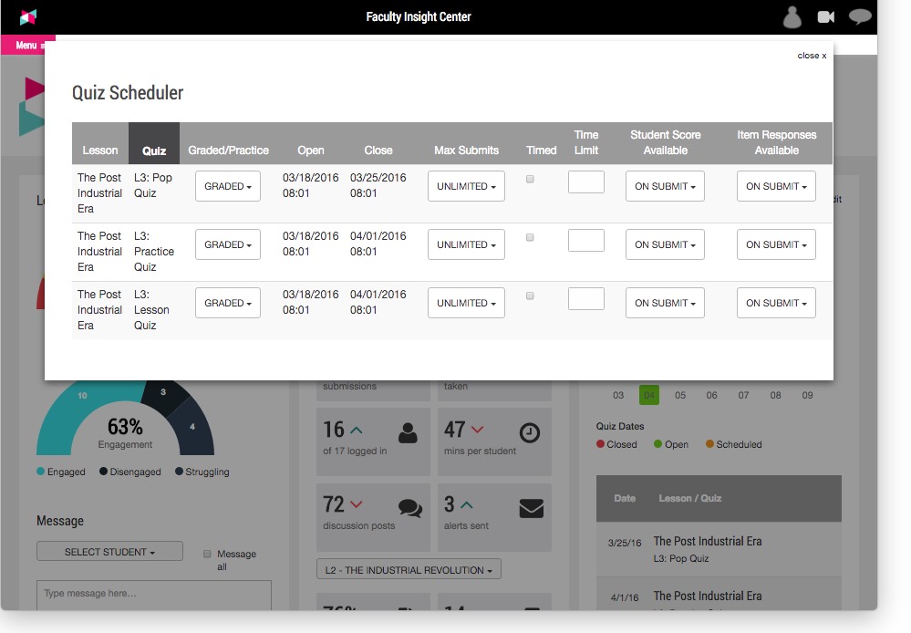 Junction Quiz Scheduler